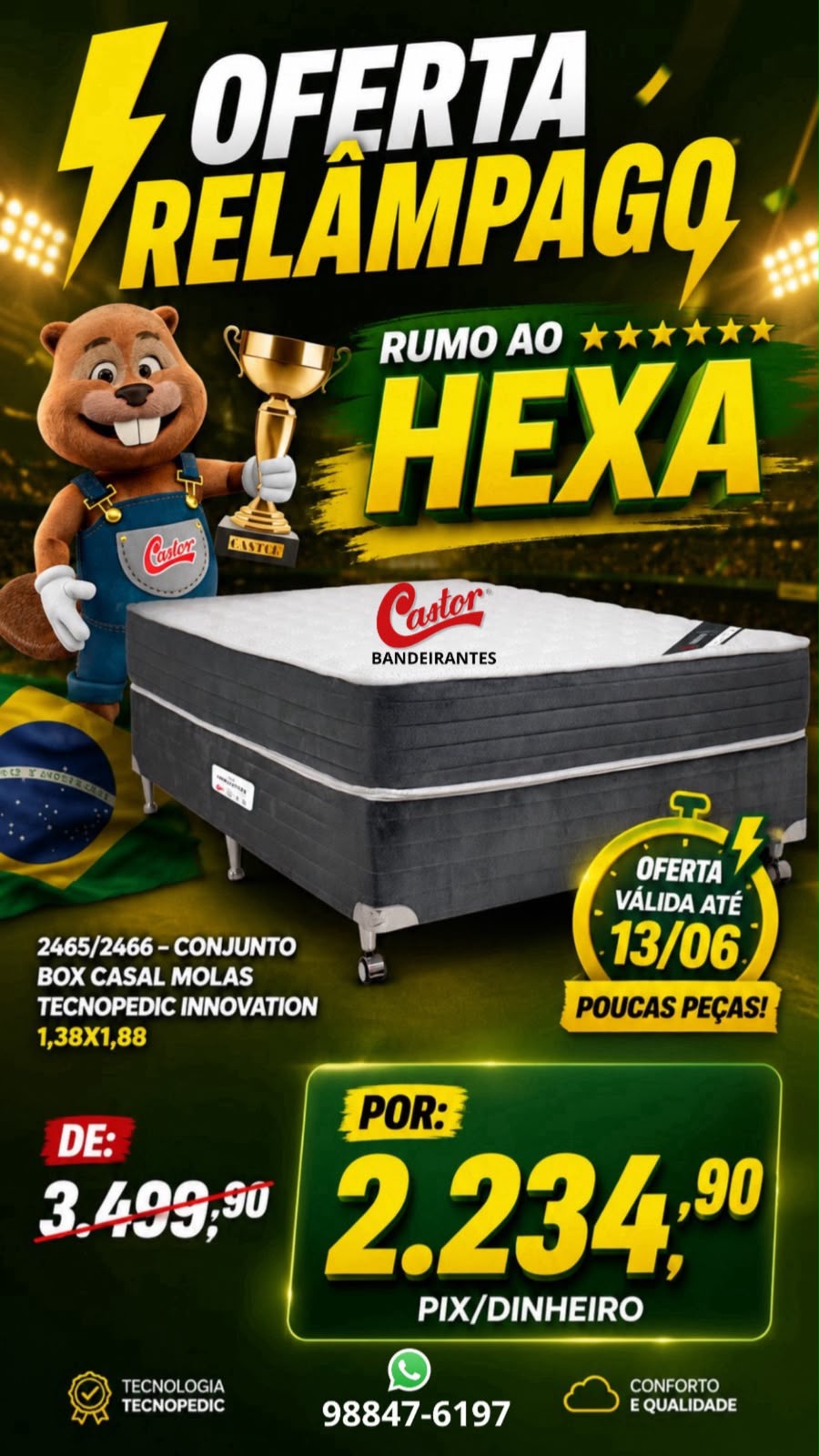 Conjunto Box Casal Molas Tecnopedic
